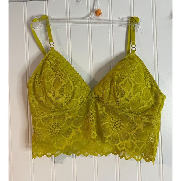 Aerie Yellow Lace Bralette With Adjustable Straps Size S - Picture 3 of 8